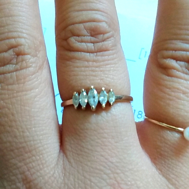 10k Yellow Gold Cz Ring